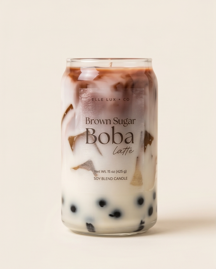Brown Sugar Boba Candle | Milk Tea Inspired Candle