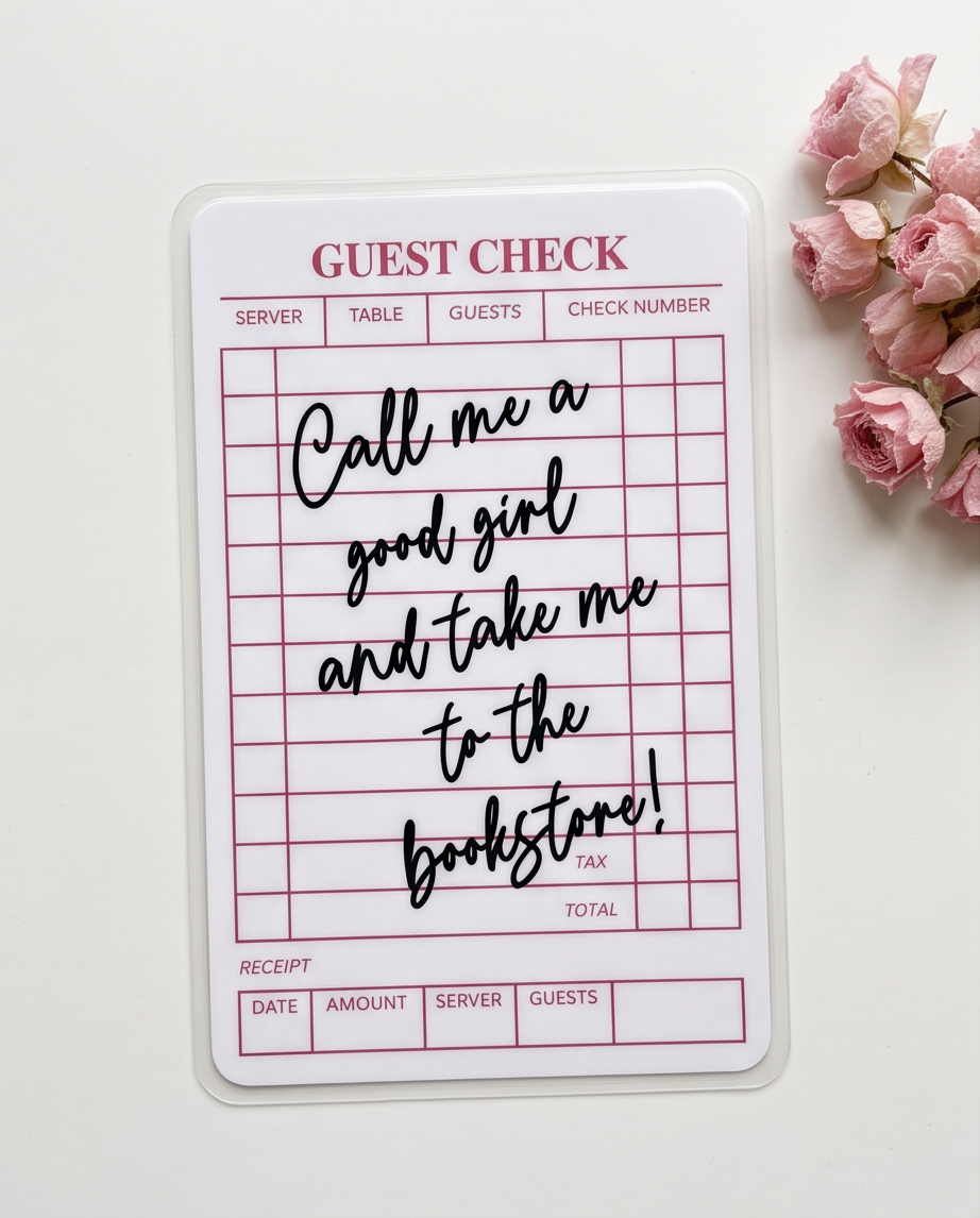 Call me a good girl and take me to the book store Bookmark