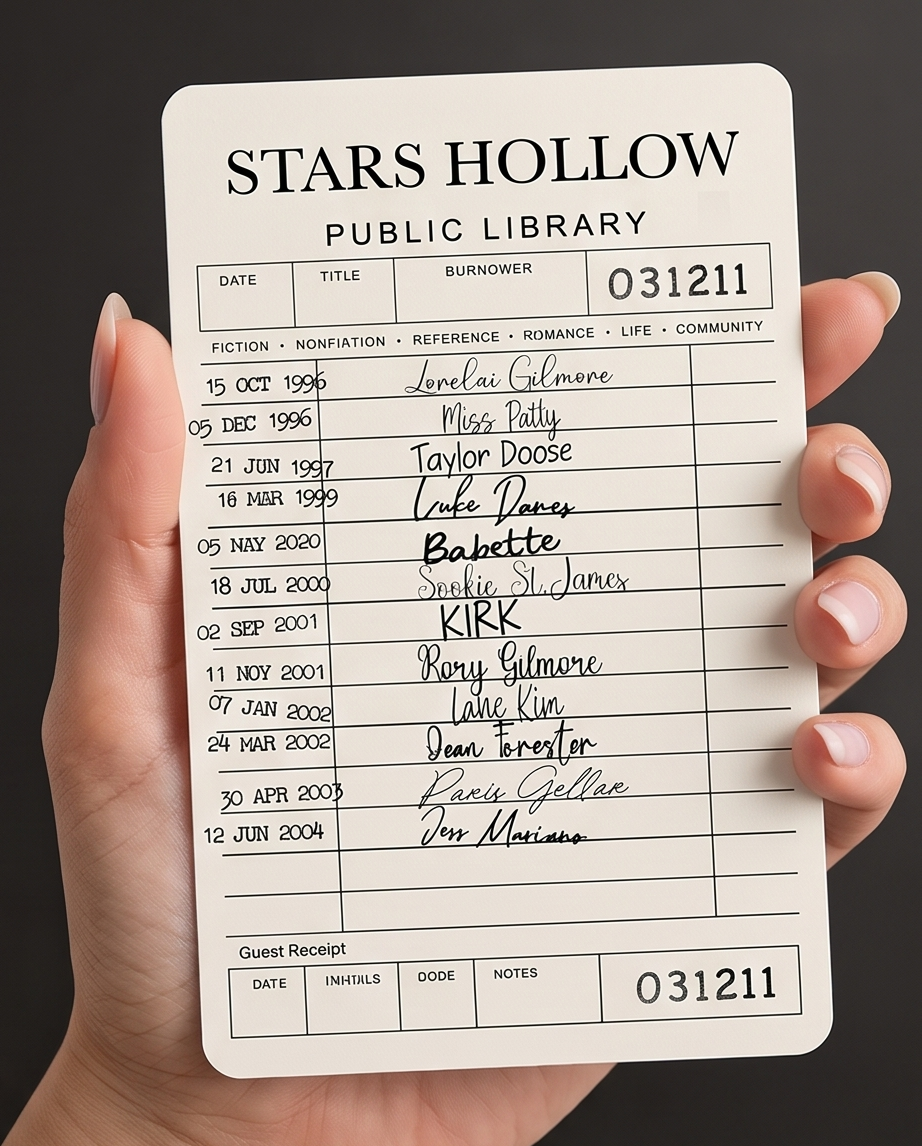 Gilmore Girls Inspired Bookmark | Stars Hollow Library Card Bookmark