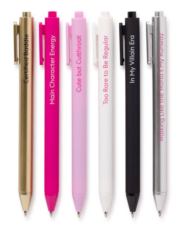 Certified Baddie Pen Set | Funny Quote Gel Pens | Aesthetic Gift for Her