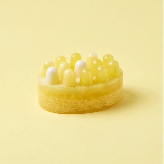Sugared Lemon Message Bar | Citrus Loofah Exfoliating Soap