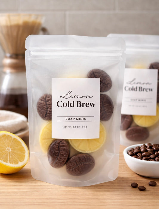 Lemon cold brew mini soap