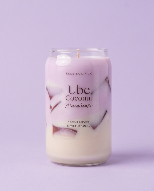 Coconut Ube Latte Candle | Tropical Drink Inspired Candle