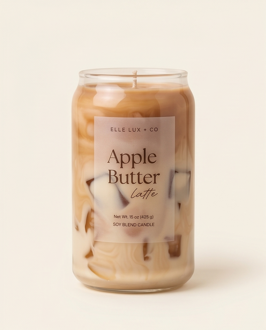 Apple Butter Latte Candle | Cozy Fall Coffee Candle