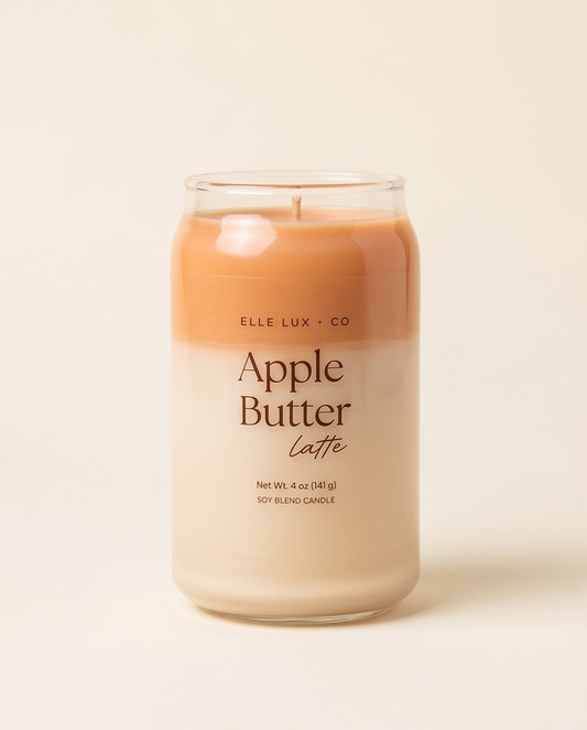 Apple Butter Latte Mini Candle | Cozy Fall Coffee Candle