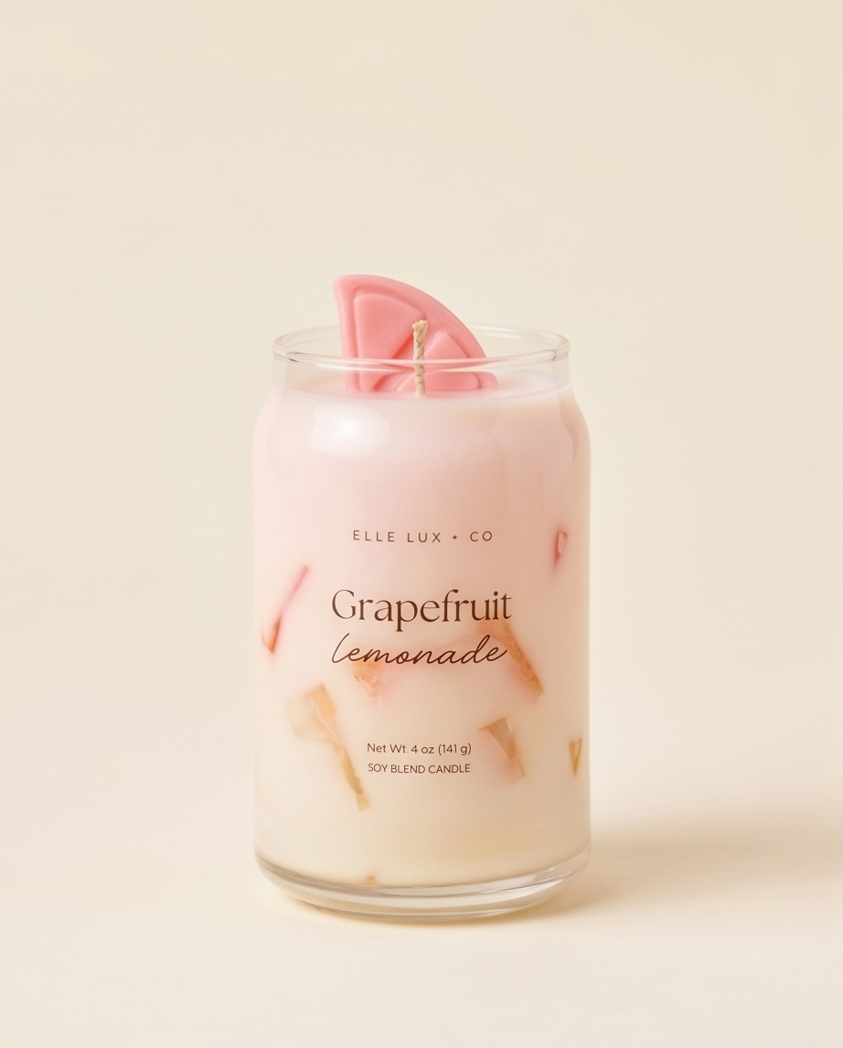 Grapefruit Lemonade Mini Candle | Citrus Drink Candle