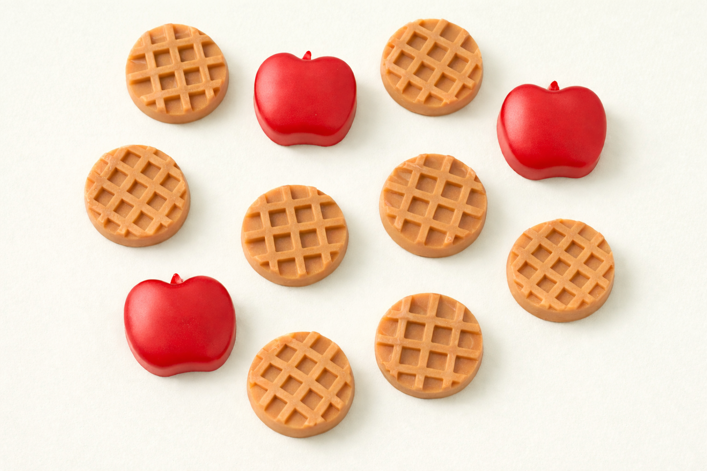 Cute waffle wax melts with apple crumble fragrance for cozy home scent and fall decor