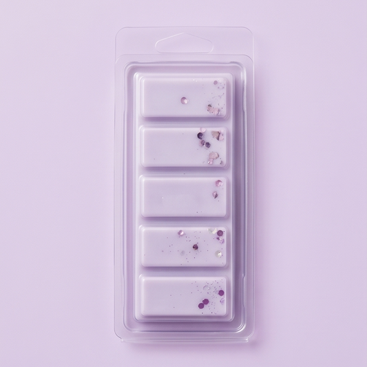 Lavender cedar musk wax melt bar, calming handmade 2 oz soy blend wax melts