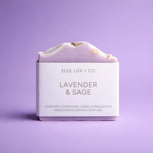 Lavender & Sage Soap | Herbal Floral Cold Process Soap