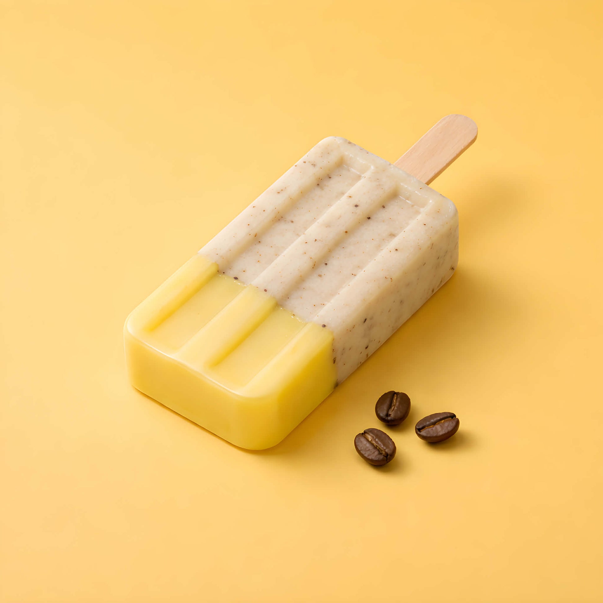 lemon and coffee popsicle shaped soap