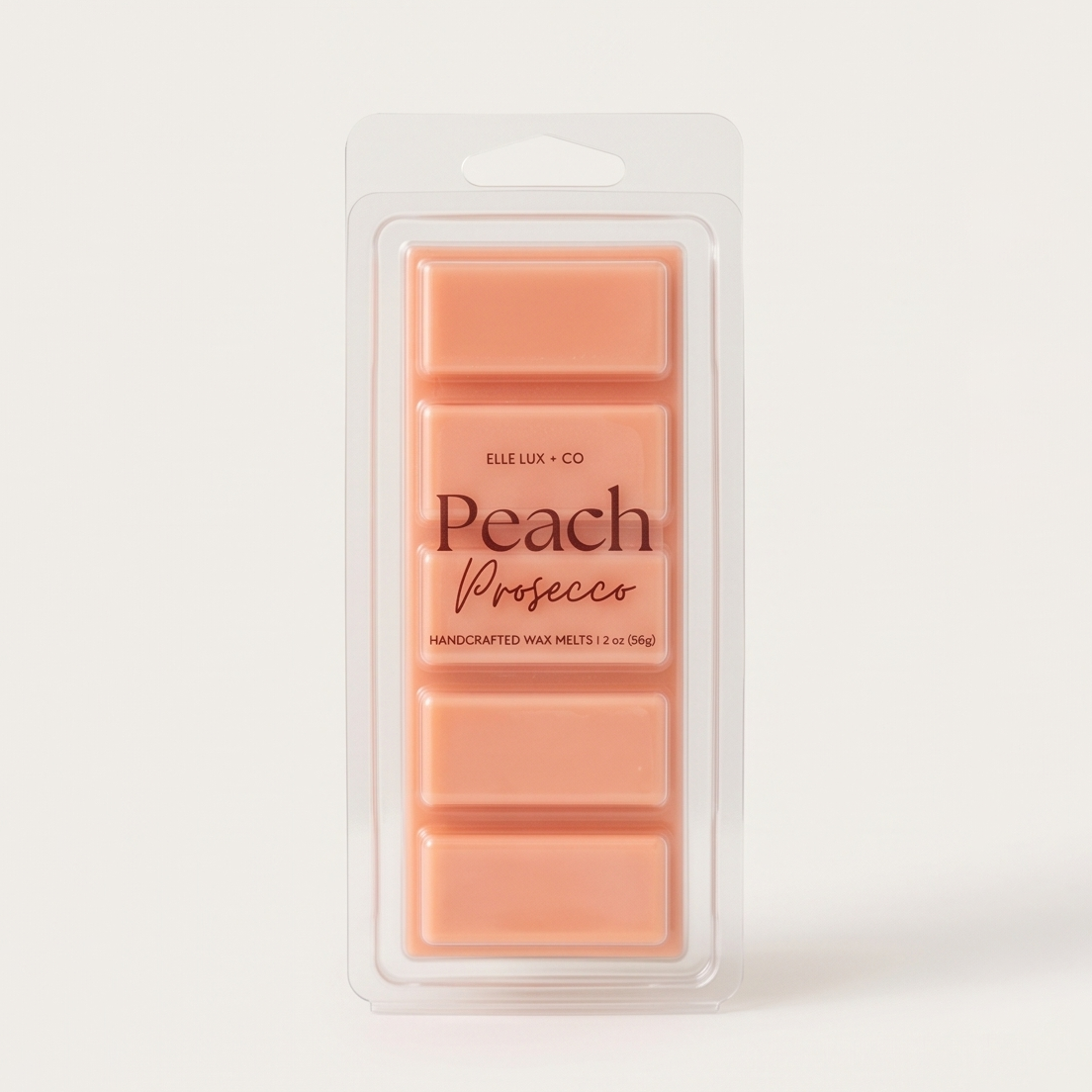 Peach Prosecco Wax Melt Bar – Sparkling Fruity Citrus Scent